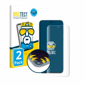 Face avant d’un emballage produit avec le logo de la marque BROTECT. À côté, l’appareil Huawei Pura 70 Ultra est représenté av