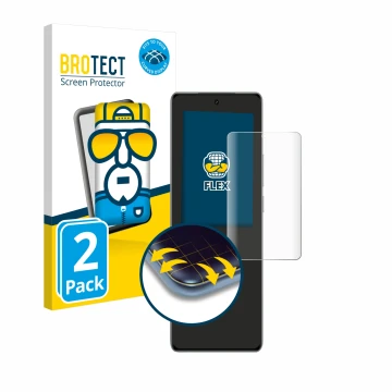 Face avant d’un emballage produit avec le logo de la marque BROTECT. À côté, l’appareil realme GT 6 est représenté avec la pro