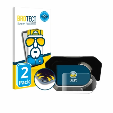 Face avant d’un emballage produit avec le logo de la marque BROTECT. À côté, l’appareil Kymco CV3 est représenté avec la prote