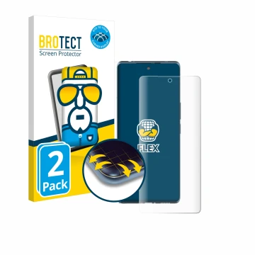 Face avant d’un emballage produit avec le logo de la marque BROTECT. À côté, l’appareil HTC U24 Pro est représenté avec la pro