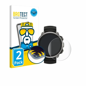 Face avant d’un emballage produit avec le logo de la marque BROTECT. À côté, l’appareil Suunto Ocean est représenté avec la pr