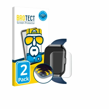Face avant d’un emballage produit avec le logo de la marque BROTECT. À côté, l’appareil QCOQ P98 1.96