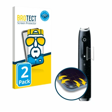 Face avant d’un emballage produit avec le logo de la marque BROTECT. À côté, l’appareil Oral-B iO 10 est représenté avec la pr