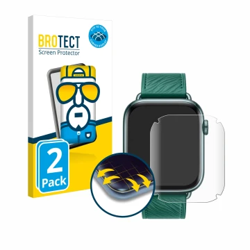 Face avant d’un emballage produit avec le logo de la marque BROTECT. À côté, l’appareil Honor Watch 5 est représenté avec la p