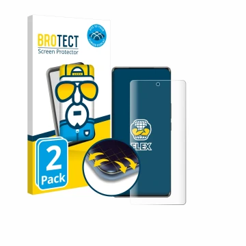 Face avant d’un emballage produit avec le logo de la marque BROTECT. À côté, l’appareil Vivo T2 Pro est représenté avec la pro
