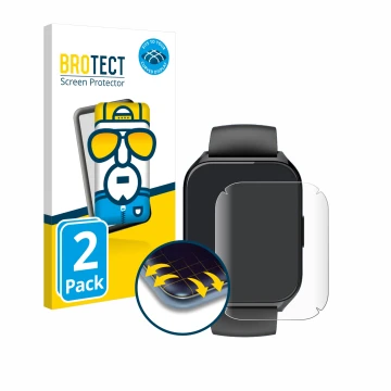 Face avant d’un emballage produit avec le logo de la marque BROTECT. À côté, l’appareil Aycy P114 1.85