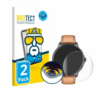 Face avant d’un emballage produit avec le logo de la marque BROTECT. À côté, l’appareil Motsfit CJZ121BR 1.43