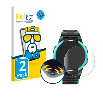 Face avant d’un emballage produit avec le logo de la marque BROTECT. À côté, l’appareil SaveFamily Slim 4G est représenté avec