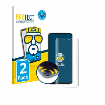 Face avant d’un emballage produit avec le logo de la marque BROTECT. À côté, l’appareil Huawei Mate 70 Pro Plus est représenté