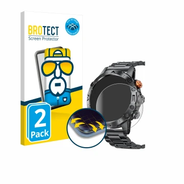 Face avant d’un emballage produit avec le logo de la marque BROTECT. À côté, l’appareil DekeFit MT43PRO 1.53