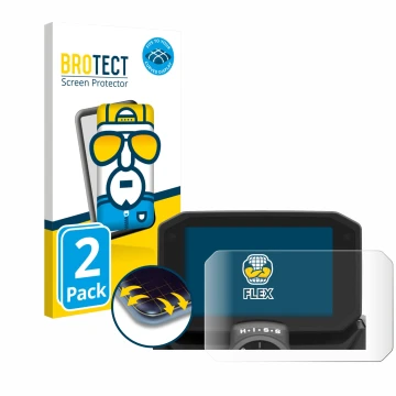 Face avant d’un emballage produit avec le logo de la marque BROTECT. À côté, l’appareil Honda Hornet CB/NC 2025 est représenté