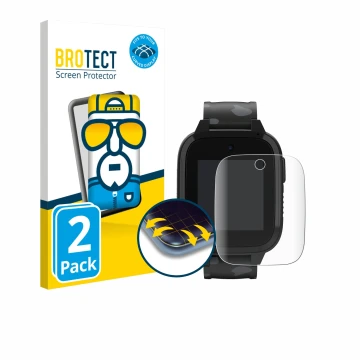 Face avant d’un emballage produit avec le logo de la marque BROTECT. À côté, l’appareil Xplora XGO3 (2e Gen.) est représenté a