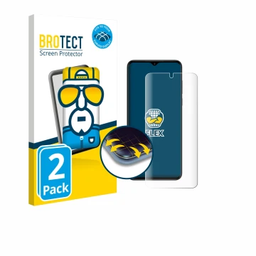 Face avant d’un emballage produit avec le logo de la marque BROTECT. À côté, l’appareil ZTE Nubia Neo est représenté avec la p