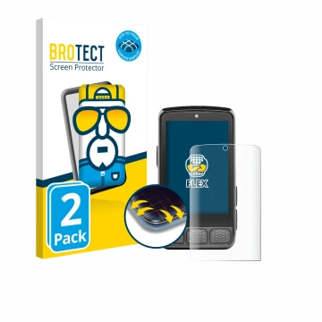 Face avant d’un emballage produit avec le logo de la marque BROTECT. À côté, l’appareil Wahoo Elemnt Roam 3 est représenté ave