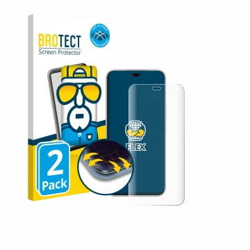 Face avant d’un emballage produit avec le logo de la marque BROTECT. À côté, l’appareil Honor 400 Pro est représenté avec la p