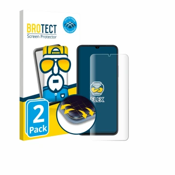 Face avant d’un emballage produit avec le logo de la marque BROTECT. À côté, l’appareil Huawei Nova Y61 est représenté avec la