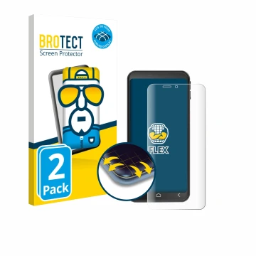 Face avant d’un emballage produit avec le logo de la marque BROTECT. À côté, l’appareil Emporia Smart 7 Lite est représenté av