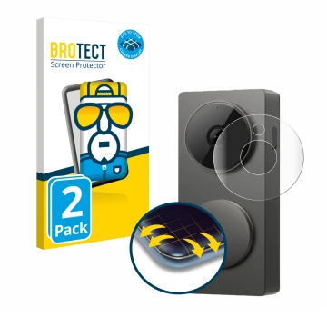 Face avant d’un emballage produit avec le logo de la marque BROTECT. À côté, l’appareil Aqara Hub G410 est représenté avec la 