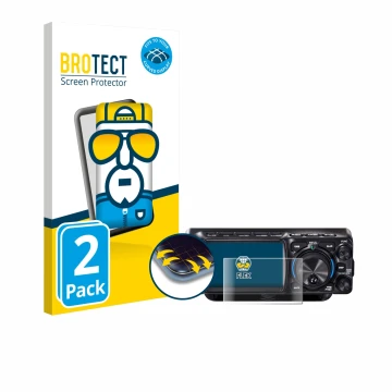 Face avant d’un emballage produit avec le logo de la marque BROTECT. À côté, l’appareil Yaesu FTX-1 est représenté avec la pro