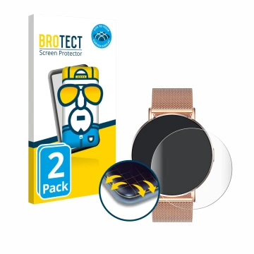 Face avant d’un emballage produit avec le logo de la marque BROTECT. À côté, l’appareil Levowatch Eve 1.3
