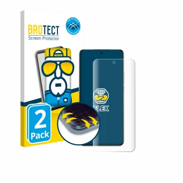 Face avant d’un emballage produit avec le logo de la marque BROTECT. À côté, l’appareil Xiaomi 15 Ultra (case-friendly) est re