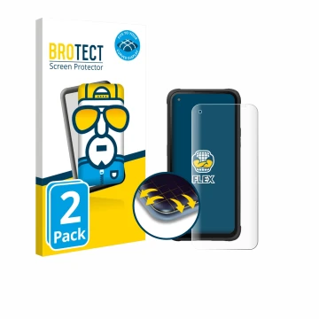 Face avant d’un emballage produit avec le logo de la marque BROTECT. À côté, l’appareil Hammer Blade V 5G est représenté avec 