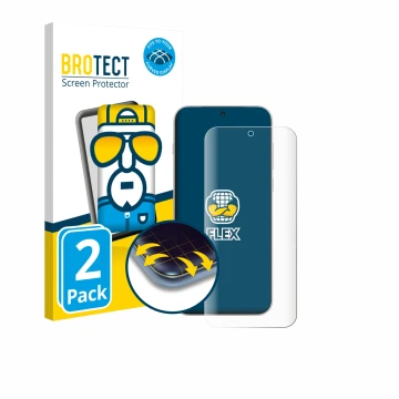 Face avant d’un emballage produit avec le logo de la marque BROTECT. À côté, l’appareil OnePlus 15 est représenté avec la prot