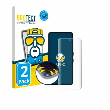 Face avant d’un emballage produit avec le logo de la marque BROTECT. À côté, l’appareil Nothing Phone (3a) Lite est représenté