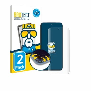 Face avant d’un emballage produit avec le logo de la marque BROTECT. À côté, l’appareil Tecno Pova Slim est représenté avec la