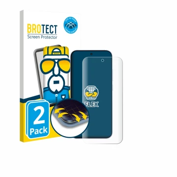 Face avant d’un emballage produit avec le logo de la marque BROTECT. À côté, l’appareil Oppo Reno 15 est représenté avec la pr