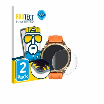 Face avant d’un emballage produit avec le logo de la marque BROTECT. À côté, l’appareil Doogee Anywise W1 est représenté avec 