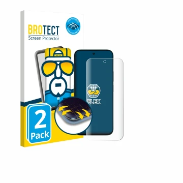Face avant d’un emballage produit avec le logo de la marque BROTECT. À côté, l’appareil Honor X6c est représenté avec la prote