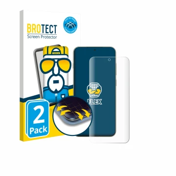 Face avant d’un emballage produit avec le logo de la marque BROTECT. À côté, l’appareil OnePlus 13T est représenté avec la pro