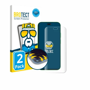 Face avant d’un emballage produit avec le logo de la marque BROTECT. À côté, l’appareil Huawei Nova 15 Ultra est représenté av