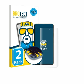 Face avant d’un emballage produit avec le logo de la marque BROTECT. À côté, l’appareil Motorola Signature 165 est représenté 