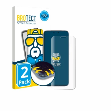 Face avant d’un emballage produit avec le logo de la marque BROTECT. À côté, l’appareil Honor Magic 8 RSR Porsche Design est r