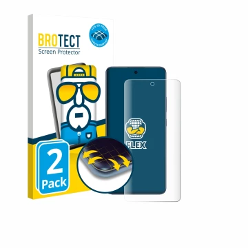 Face avant d’un emballage produit avec le logo de la marque BROTECT. À côté, l’appareil Oppo A6 Max est représenté avec la pro