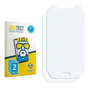 Face avant d’un emballage produit avec le logo de la marque BROTECT. À côté se trouve la protection d’écran correspondante.