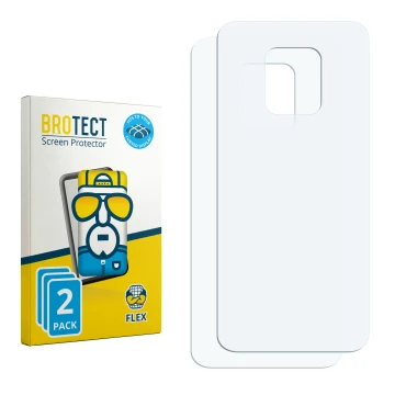 Face avant d’un emballage produit avec le logo de la marque BROTECT. À côté se trouve la protection d’écran correspondante.
