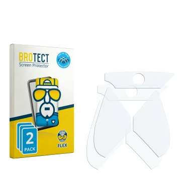 Face avant d’un emballage produit avec le logo de la marque BROTECT. À côté se trouve la protection d’écran correspondante.