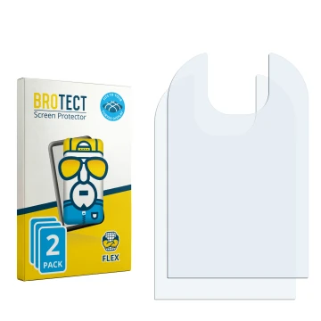 Face avant d’un emballage produit avec le logo de la marque BROTECT. À côté se trouve la protection d’écran correspondante.