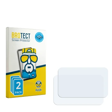 Face avant d’un emballage produit avec le logo de la marque BROTECT. À côté se trouve la protection d’écran correspondante.
