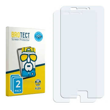 Face avant d’un emballage produit avec le logo de la marque BROTECT. À côté se trouve la protection d’écran correspondante.
