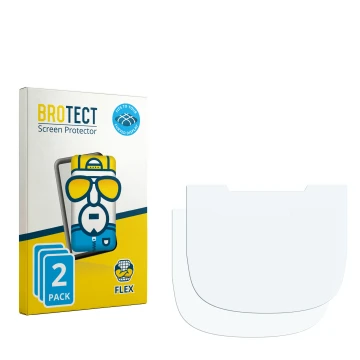 Face avant d’un emballage produit avec le logo de la marque BROTECT. À côté se trouve la protection d’écran correspondante.