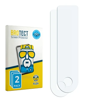 Face avant d’un emballage produit avec le logo de la marque BROTECT. À côté se trouve la protection d’écran correspondante.