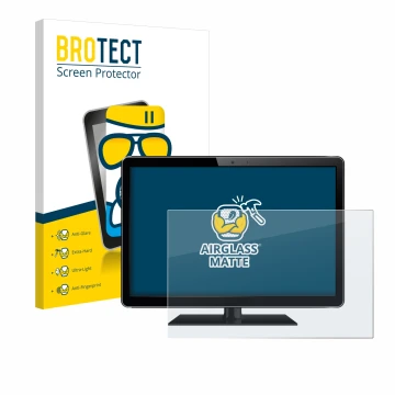 Face avant d’un emballage produit avec le logo de la marque BROTECT. À côté, l’appareil est représenté avec la protection d’éc