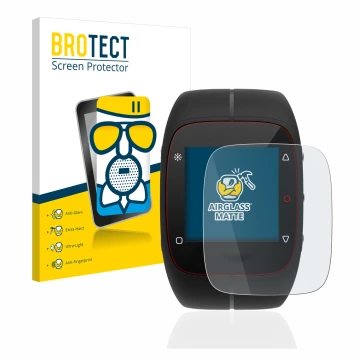 Face avant d’un emballage produit avec le logo de la marque BROTECT. À côté, l’appareil Polar M400 est représenté avec la prot