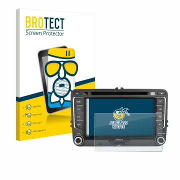 Face avant d’un emballage produit avec le logo de la marque BROTECT. À côté, l’appareil Zenec E>Go 7