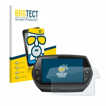 Face avant d’un emballage produit avec le logo de la marque BROTECT. À côté, l’appareil Bosch Nyon 2014 est représenté avec la