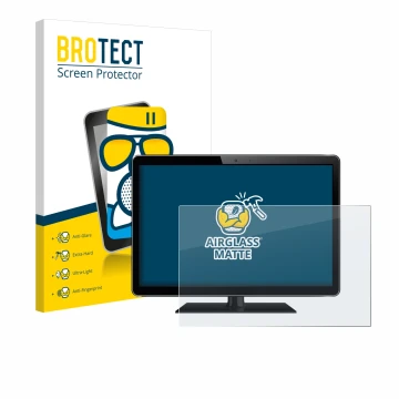 Face avant d’un emballage produit avec le logo de la marque BROTECT. À côté, l’appareil est représenté avec la protection d’éc